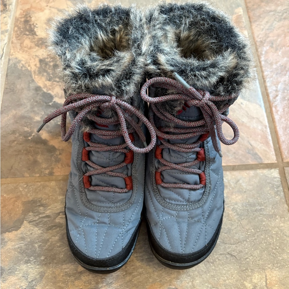 Columbia Black and Blue Fur-Lined Boots